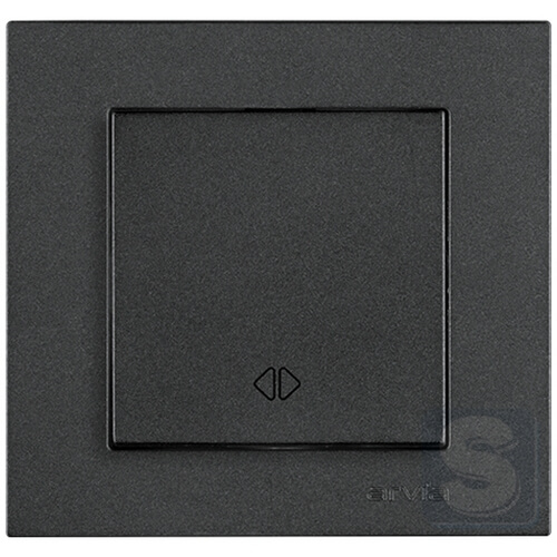 Вимикач одноклавішний ПЕРЕХРЕСТНИЙ Arvia Electric KAREN Димчастий (20 04 2000 214)